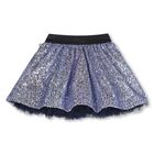 Girls Blue Sequinned Skirt, 1, hi-res