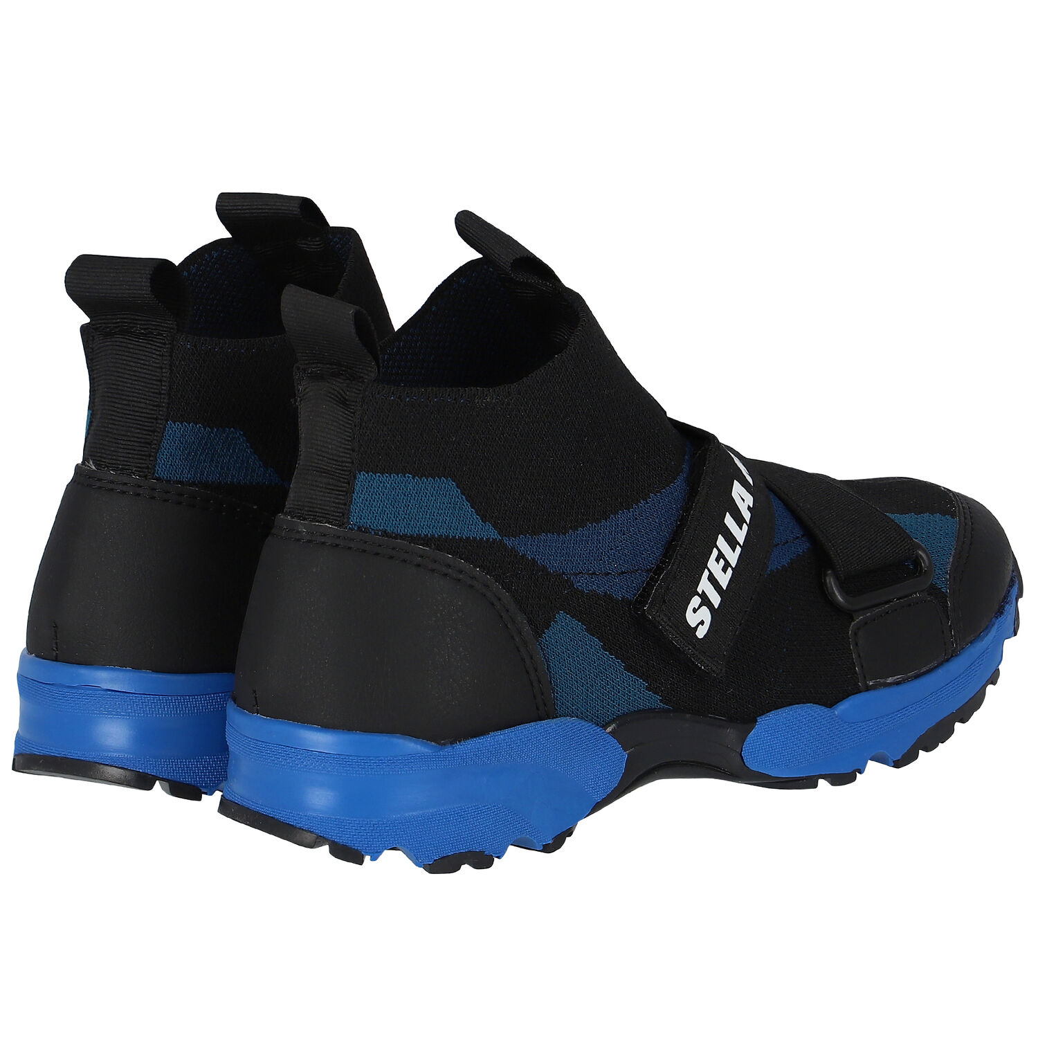 Boys Black & Blue Logo Trainers, 1, hi-res image number null