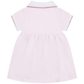 Younger Girls Pink Logo Polo Dress