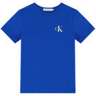 Boys Blue Logo T-Shirt, 7, hi-res