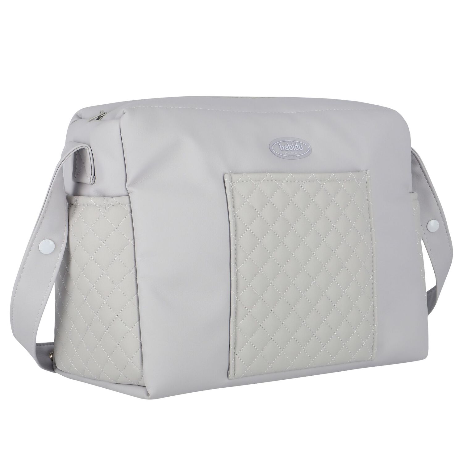 Grey Quilted Baby Changing Bag, 1, hi-res image number null