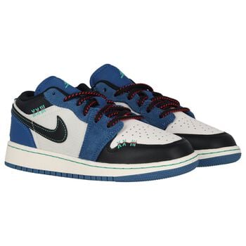 Blue & White Air Jordan 1 Low Se Trainers