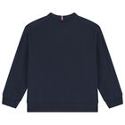 Boys Navy Blue Logo Sweatshirt, 1, hi-res