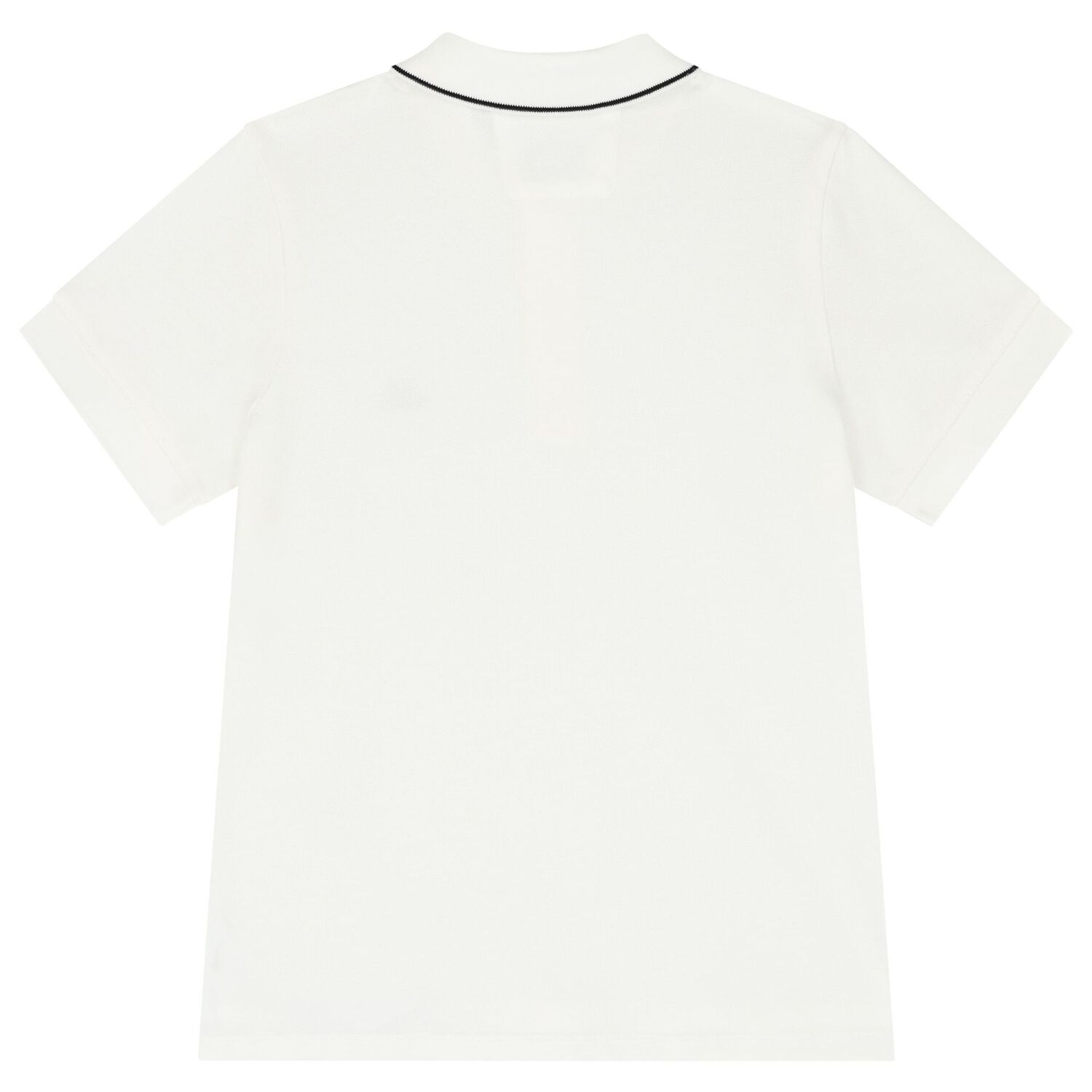 Boys White Logo Polo Shirt, 1, hi-res