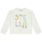 Girls Ivory Logo Sweatshirt, 1, hi-res