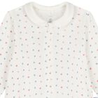 Baby Girls Ivory Heart Babygrow, 1, hi-res