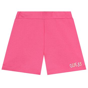 Girls Pink Logo Shorts