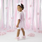 جوارب دانتيل للبنات باللون الابيض و الوردي, 1, hi-res