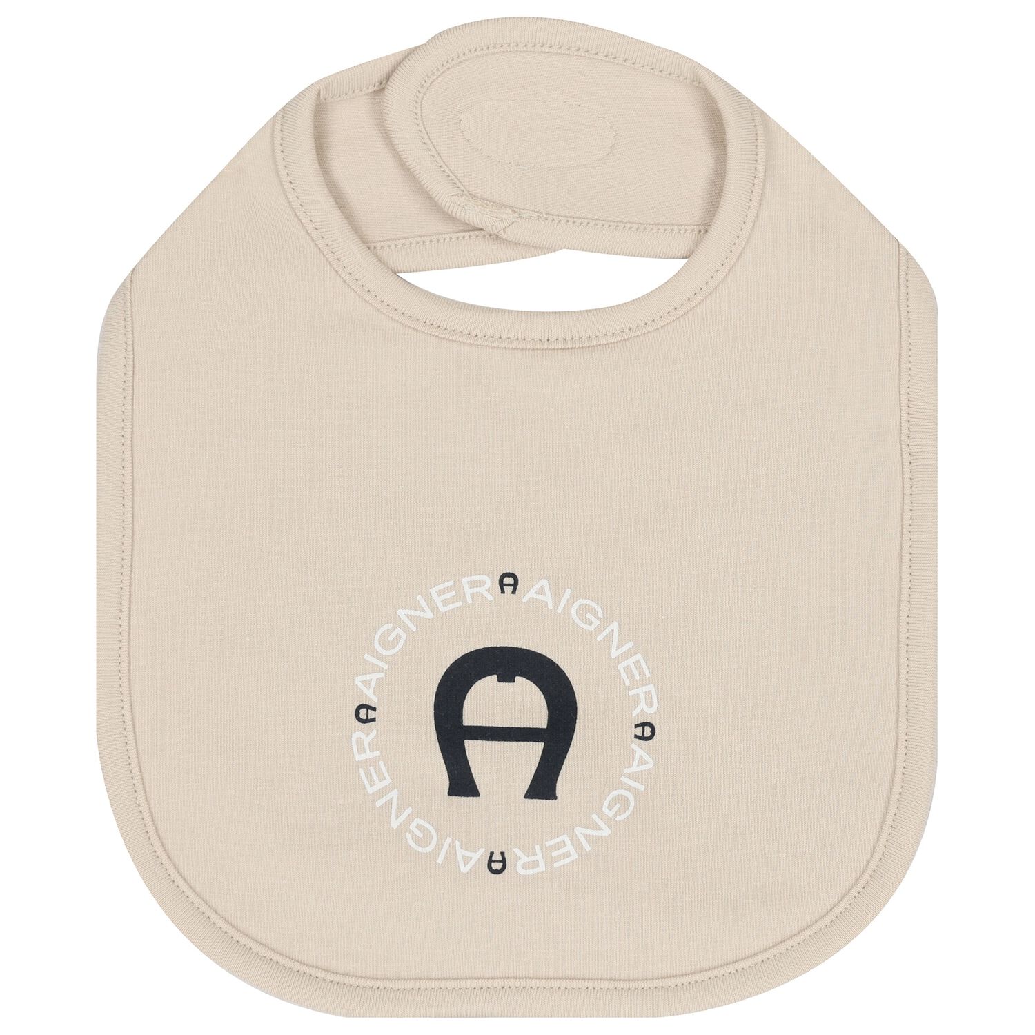 Beige Logo Baby Bib, 1, hi-res image number null