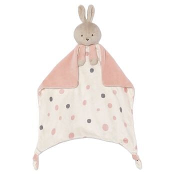 Baby Girls Ivory & Pink Rabbit Comforter