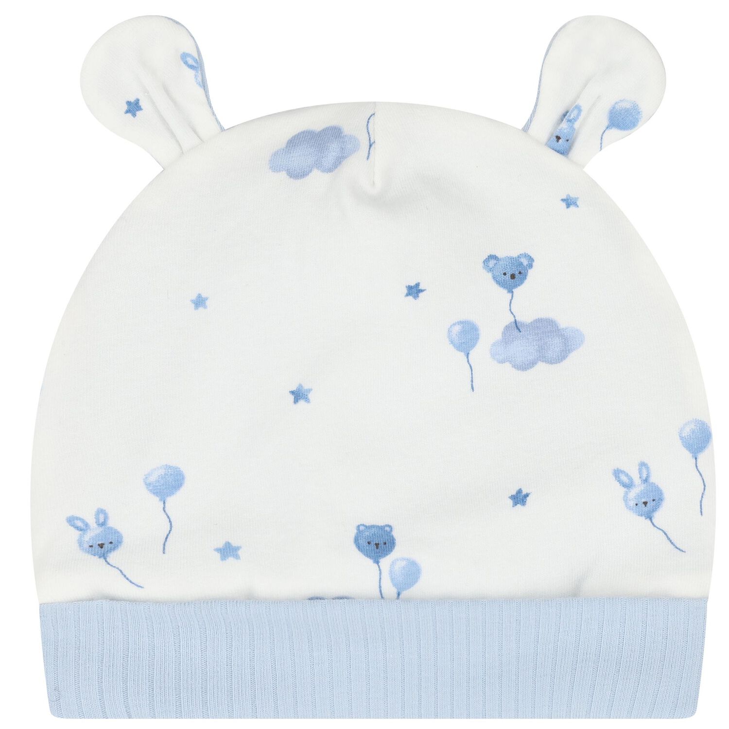 Baby Girls White & Blue Balloon Babygrow Gift Set, 2, hi-res
