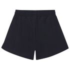 Girls Black Shorts, 2, hi-res