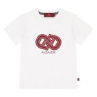 Younger Boys White Logo T-Shirt, 2, hi-res