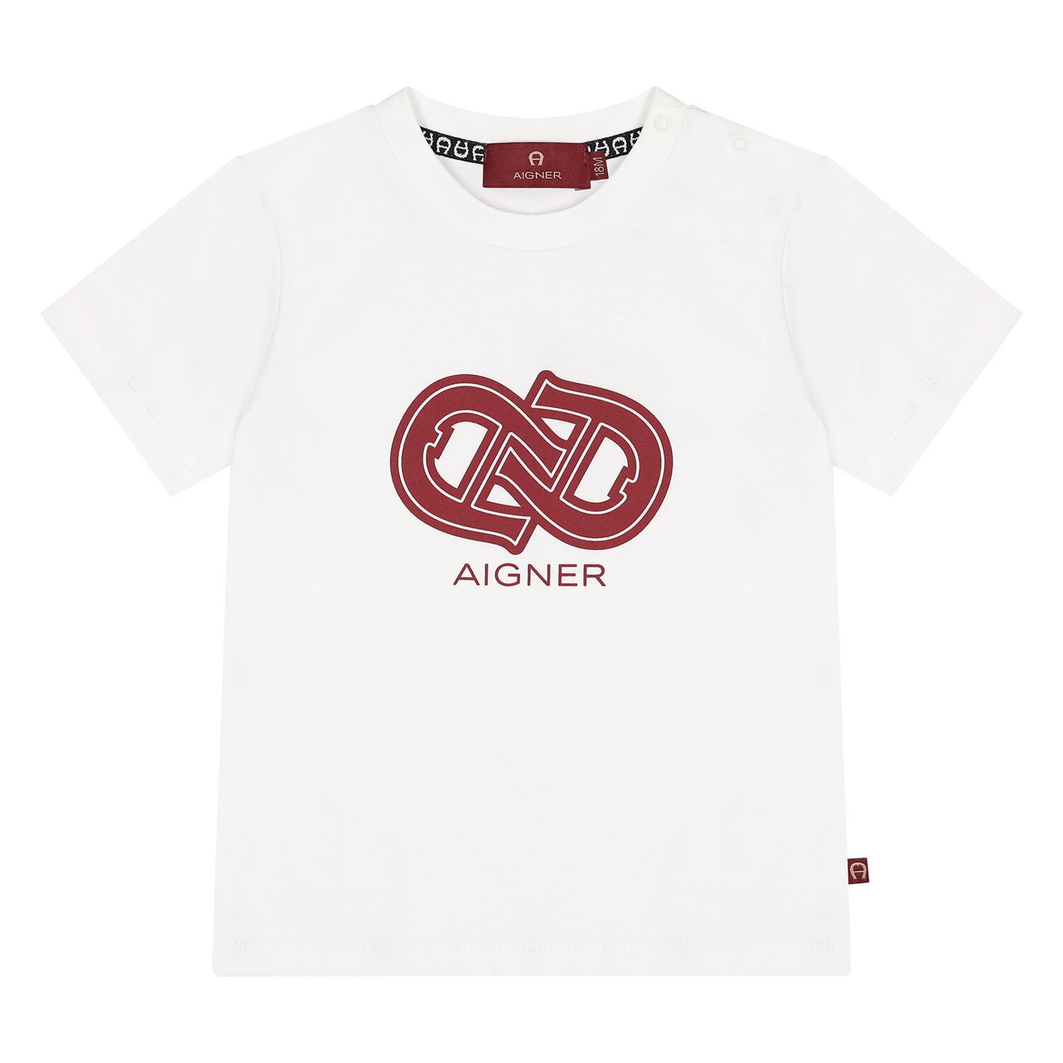 Younger Boys White Logo T-Shirt, 2, hi-res