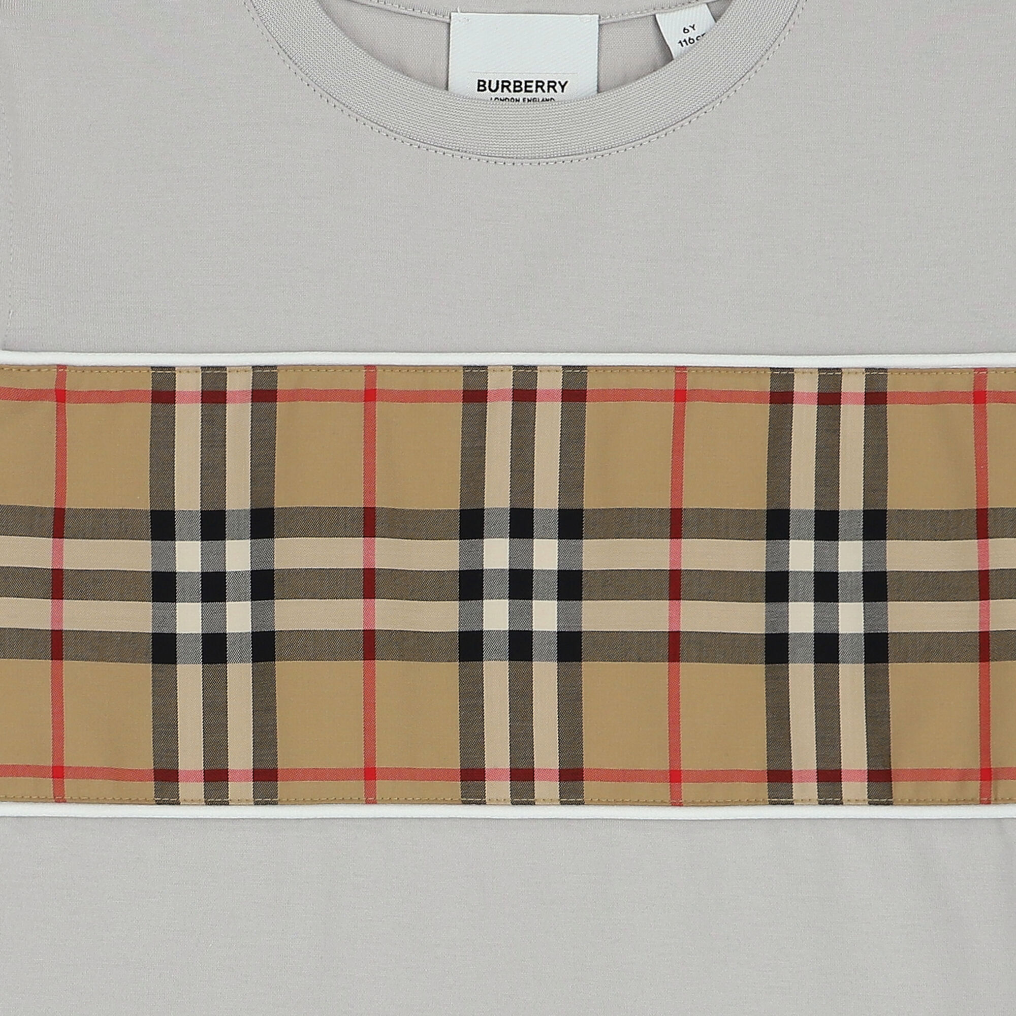 Burberry lanesbury men's v neck check graphic cotton deals t-shirt