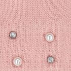 Girls Pink Embellished Knitted Gloves, 1, hi-res