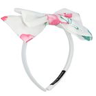 Girls White & Green Floral Headband, 3, hi-res