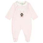 Baby Girls Pink & White Logo Babygrow Gift Set, 1, hi-res
