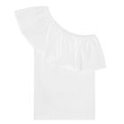 Girls White Ruffle Rebecca Top, 5, hi-res