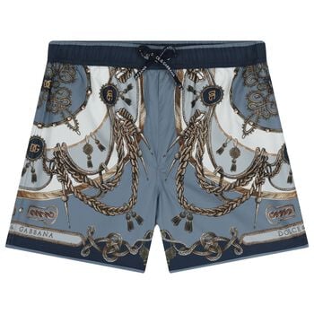 Boys Blue Logo Swim Shorts 