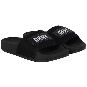 Girls Black Logo Sliders