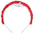 Girls Red Plaited Headband, 1, hi-res