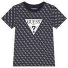 Boys Navy Blue Logo T-Shirt, 1, hi-res