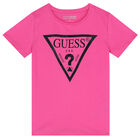 Girls Pink Logo T-Shirt, 6, hi-res