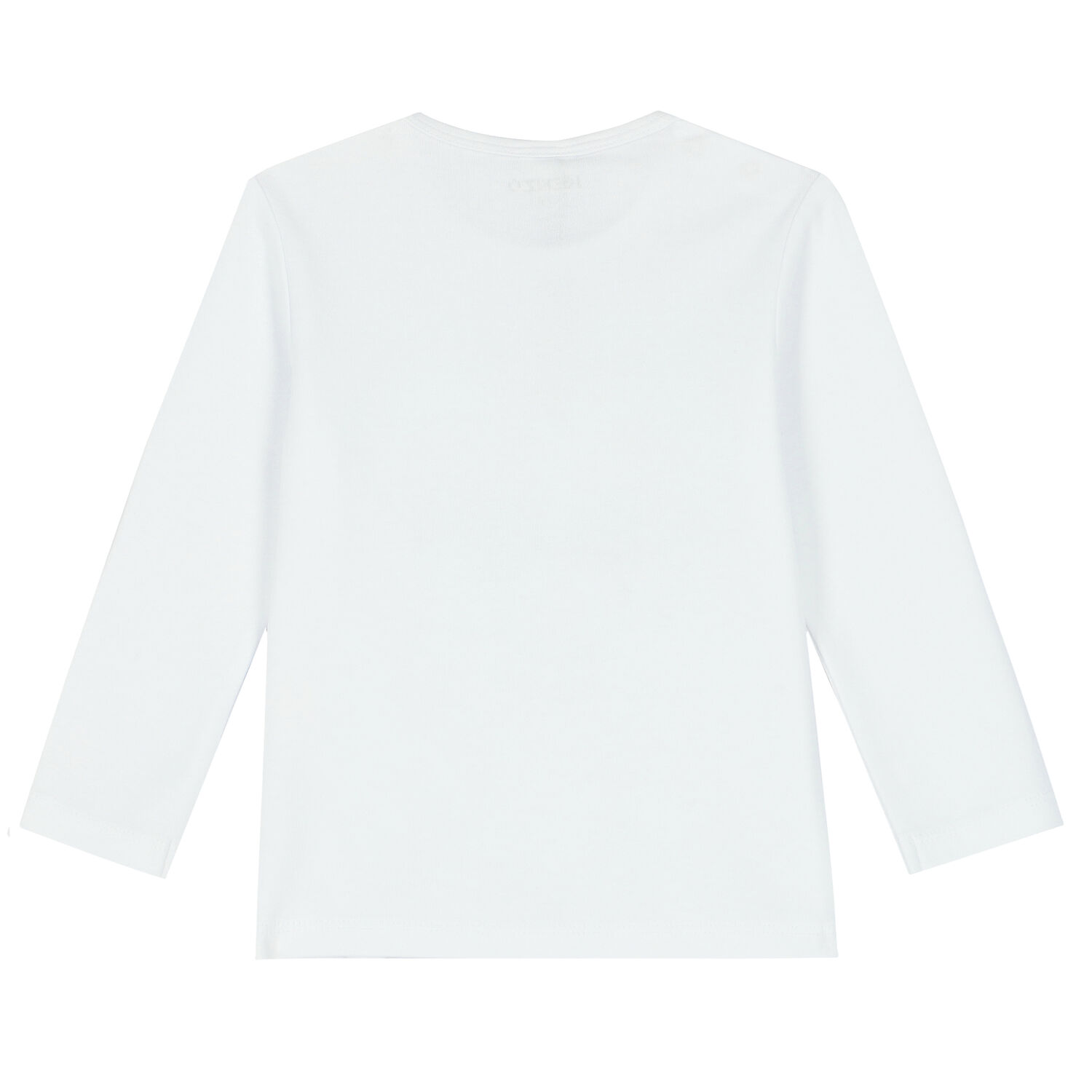 Baby Girls White Logo Long Sleeve Top, 1, hi-res