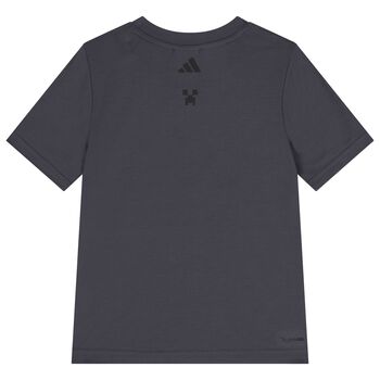 Boys Grey Minecraft Logo T-Shirt