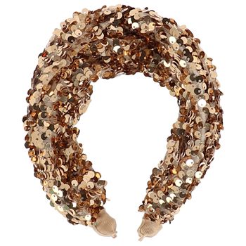 Girls Gold Embellished Sequins Headband