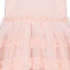 Girls Pink Ruffled Tulle Dress, 1, hi-res