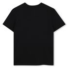Boys Black Logo T-Shirt, 1, hi-res