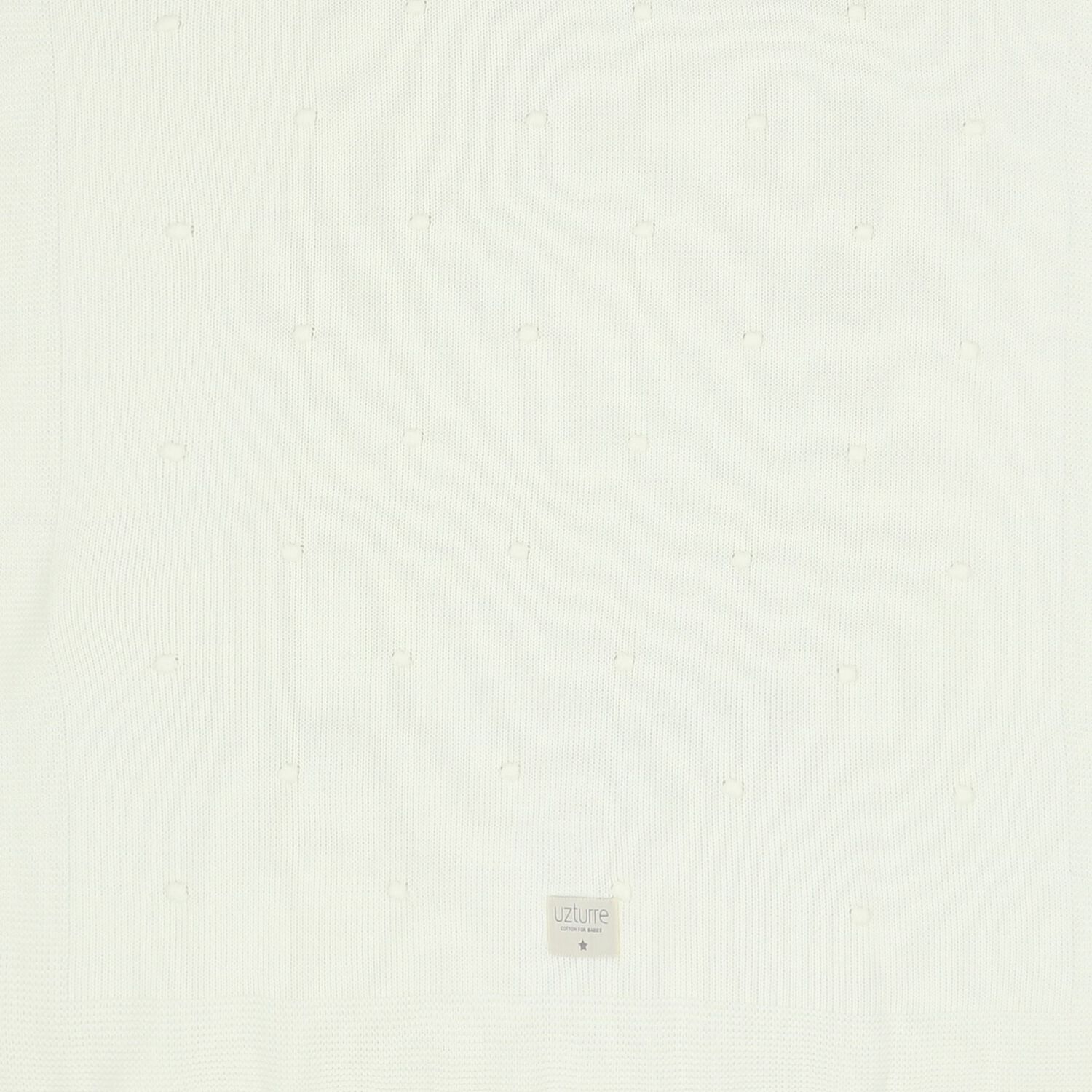 بطانية محبوكة باللون العاجى, 1, hi-res