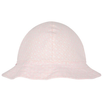 قبعة بوجهين بالشعار باللون الزهري للبنات