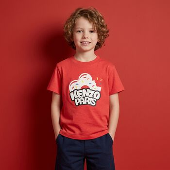 Boys Red Donut Logo T-Shirt