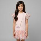Girls Pink Bag Logo Dress, 1, hi-res