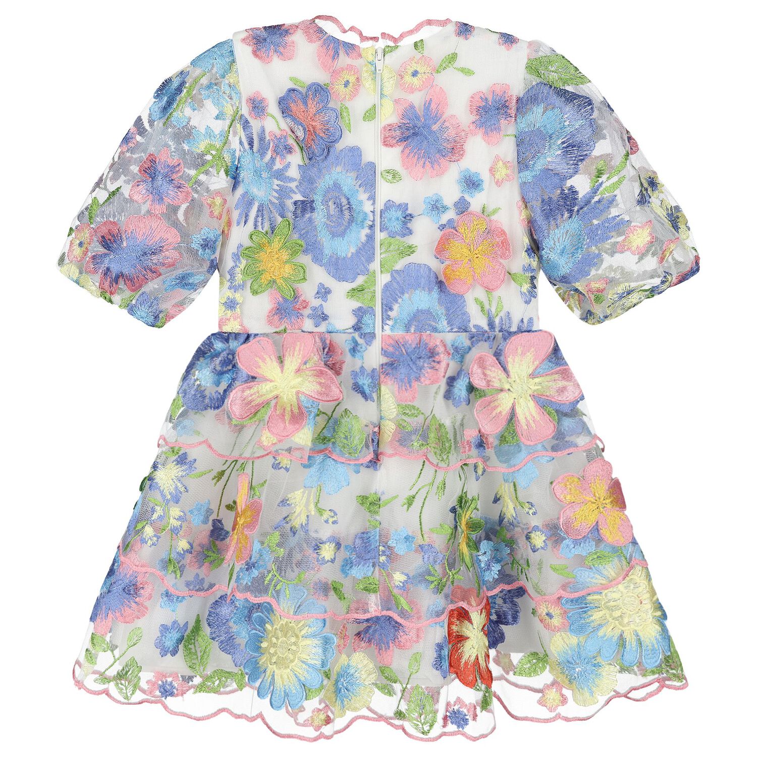 Girls Mutli-Coloured Floral Dress, 1, hi-res image number null