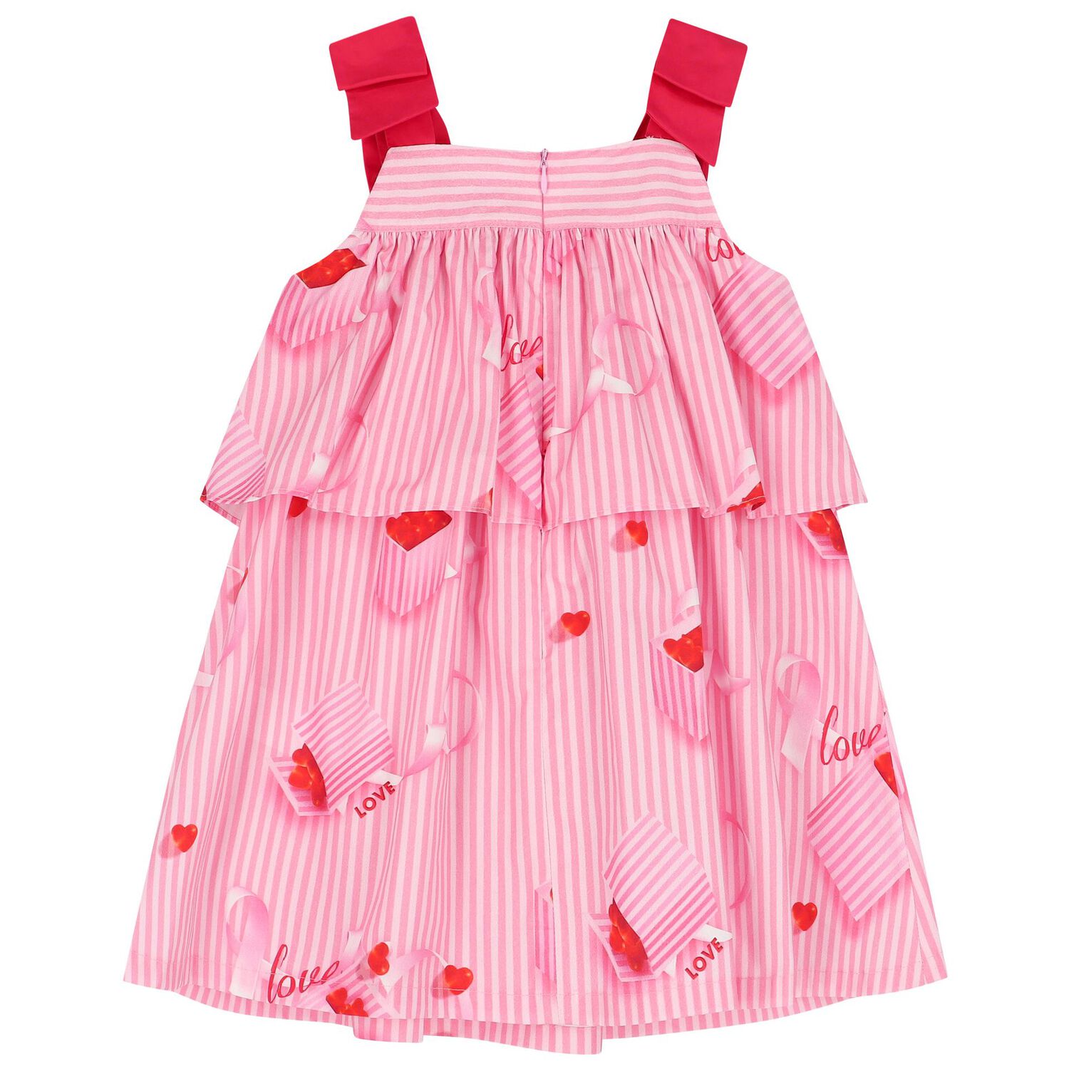 Girls Pink Striped Dress, 1, hi-res image number null