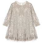 Girls Gold & Silver Embellished Dress, 1, hi-res