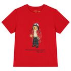 Boys Red Polo Bear T-Shirt, 1, hi-res