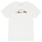 Boys Ivory Horse Logo T-Shirt, 1, hi-res