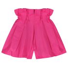 شورت بنات بالشعار باللون الوردي, 1, hi-res