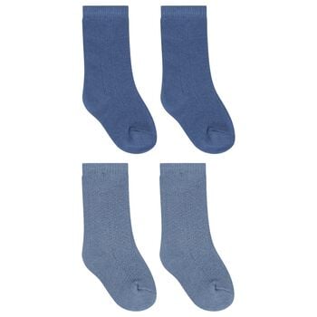 Baby Boys Blue Knitted Socks