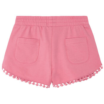 Girls Pink Cotton Jersey Shorts