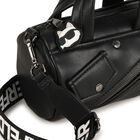 Girls Black Faux Leather Handbag, 1, hi-res