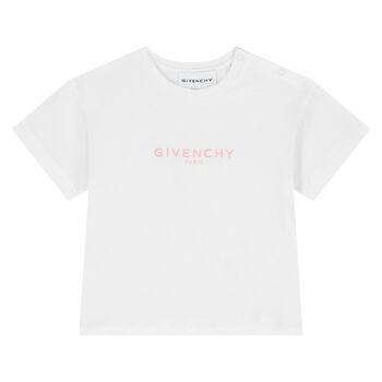 Younger Girls White Logo T-Shirt