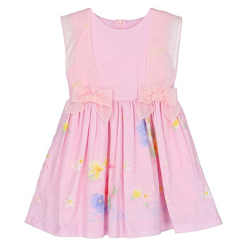 Girls Pink Cotton Dress