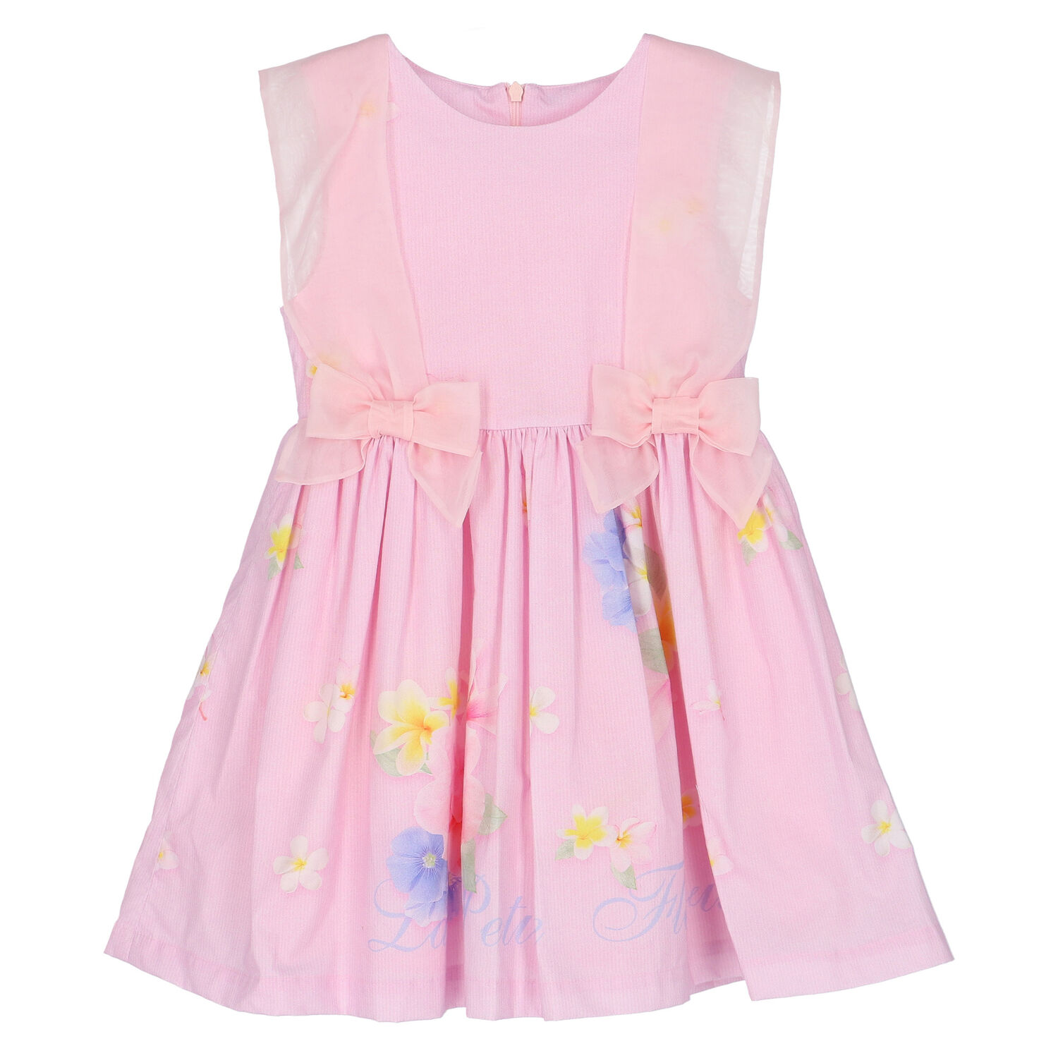 Girls Pink Cotton Dress, 1, hi-res image number null