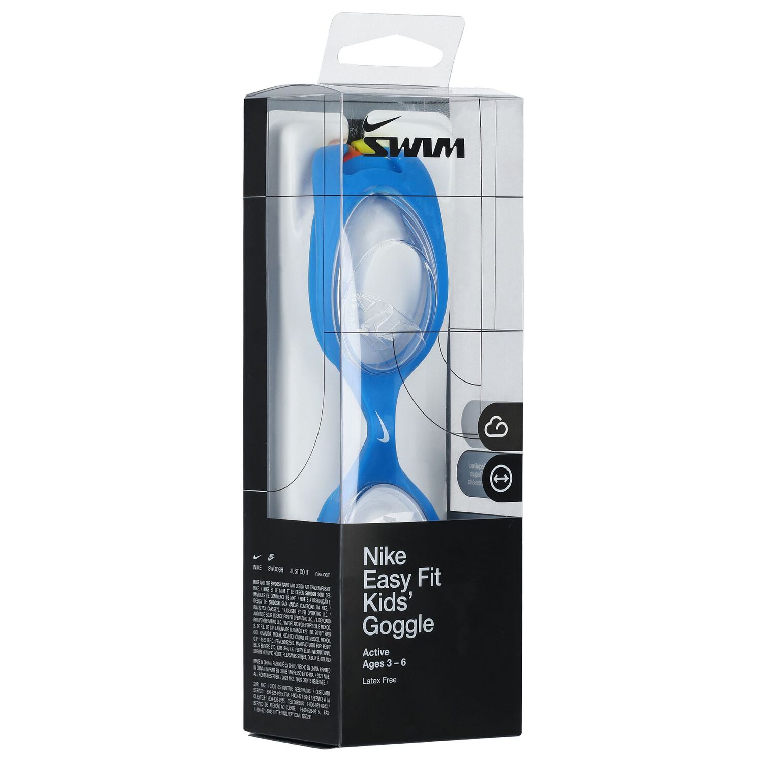 نظارة سباحة باللون الازرق, 1, hi-res